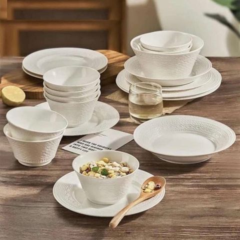 Bộ Bát Đĩa Cao Cấp Mikasa 22 Món - Bộ Đồ Ăn Sang Trọng Với Phong Cách Cổ Điển Và Thiết Kế Tinh Tế, Quà Tặng Hoàn Hảo cho Mọi Dịp