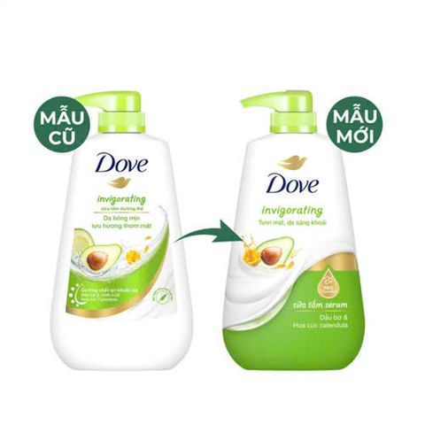 Sữa Tắm Dove Pro-Ceramide Dầu Bơ & Hoa Cúc 500g - Dưỡng Ẩm, Tươi Mát, Giúp Da Căng Bóng, Phù Hợp Mọi Loại Da