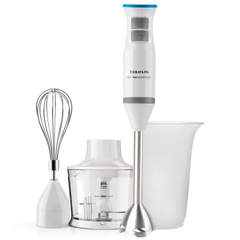 Máy Xay Sinh Tố Cầm Tay Taurus BAPI 1000W ROCKET PLUS - 20 Tốc Độ & Chức Năng Turbo, Cốc 500ml, Lưỡi Dao Inox 21cm