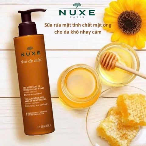 Gel Rửa Mặt Nuxe Reve De Miel 400ml - Sữa Rửa Mặt Dưỡng Ẩm Siêu Giàu Cho Da Nhạy Cảm, Làm Sạch Nhẹ Nhàng và Hiệu Quả