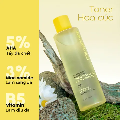 TONER HOA CÚC DỊU NHẸ GIẢM DẦU MỤN 240ML-MILAGANICS