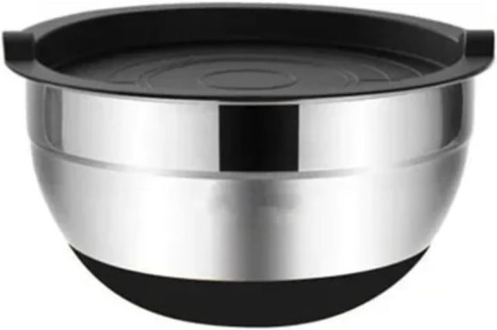 Bát Trộn ELO Inox Kích Thước 24x13cm - Bộ Đồ Bếp Chất Liệu Bền và Sang Trọng với Nắp Nhựa và Đáy Silicone