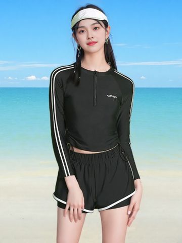 Bikini Đồ Bơi Nữ Kín Đáo Tay Dài Quần Đùi - Thiết Kế Thoải Mái, Nhiều Màu Sắc, Phù Hợp Đi Biển và Tiệc Hồ Bơi