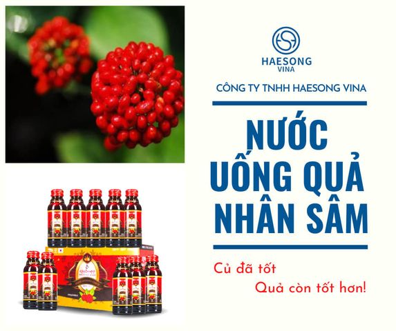 Nước Uống Quả Nhân Sâm Ginseng Berry S Drink - Hộp 10 Chai 100ml, Nước Giải Khát Bổ Dưỡng Từ Hàn Quốc, Tăng Cường Sức Khỏe