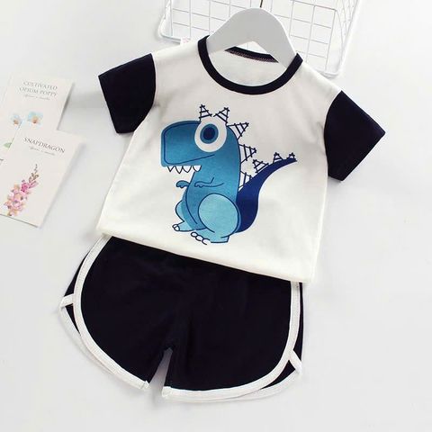 Set Đồ Bộ Bé Trai Họa Tiết Khủng Long Cotton - Thời Trang Cho Trẻ Em - Quà Tặng Đáng Yêu