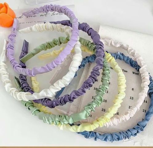 Băng Đô Tóc Nhiều Màu Hàn Quốc - Kiểu Vải Nhún, Lụa Satin Thời Trang WGWE - Phụ Kiện Thời Trang Nữ