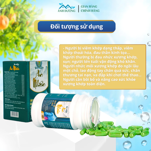 Viên Uống An Nhiên Hỗ Trợ Xương Khớp Thổ Phục Linh - Giảm Đau, Kháng Viêm, Cải Thiện Vận Động Cho Người Cao Tuổi