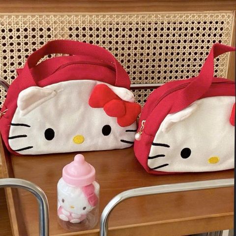 Túi Đựng Mỹ Phẩm Du Lịch Hello Kitty - Túi Chất Liệu Vải Canvas Dễ Thương Cho Phái Đẹp, Quà Tặng Lý Tưởng