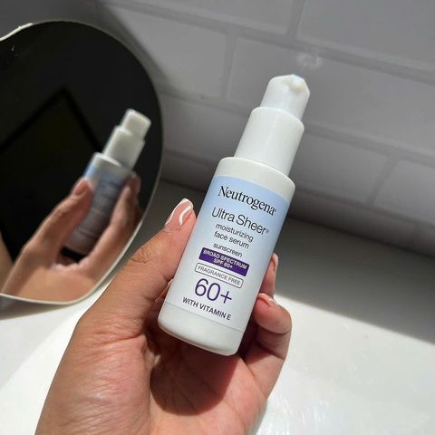 Tinh Chất Chống Nắng Neutrogena Ultra Sheer® Face Serum SPF60+ - Dưỡng ẩm, Vitamin E, Chống nắng rộng, Không để lại vết trắng