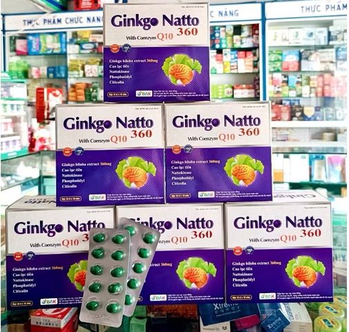 Hoạt huyết dưỡng não Ginkgo natto 360 hộp 100 viên (hàng date mới)
