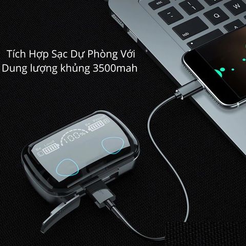 Tai Nghe Bluetooth M10 Pro - Kết Nối Tự Động, Chống Nước, Chống Ồn, Thời Gian Sử Dụng 4 Giờ - Tai Nghe Không Dây Cao Cấp