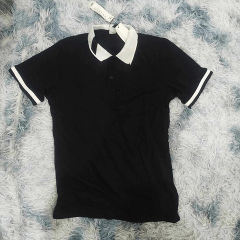 Áo Polo Nam Cổ Bẻ Kẻ Chéo Đen - Chất Cotton Mềm Mát, Thoáng Khí, phong cách Trẻ Trung, Dễ Phối Đồ, Thời Trang Nam