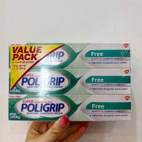 Keo Dán Hàm Răng Giả Poligrip Super - Không Mùi, Giữ Chặt Suốt 12 Giờ, Ngăn Ngừa Kích Ứng, Sản Phẩm Chăm Sóc Răng Miệng Từ Anh Quốc