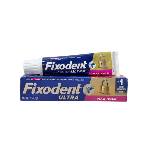Keo dán hàm giả Fixodent Ultra Max Hold 62g - Giúp cố định hàm giả, bảo vệ nướu, ngăn ngừa mùi hôi miệng, sản phẩm từ Mỹ