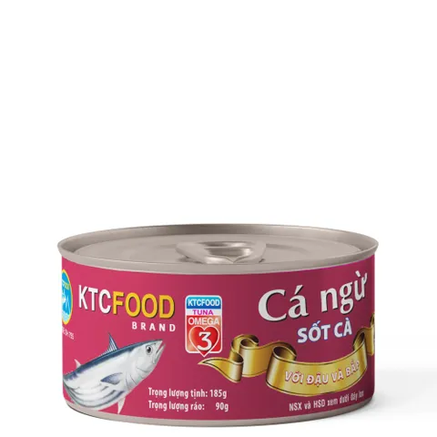 Cá Ngừ Sốt Cà Đậu Bắp KTC FOOD 185gr - Món Ngon Tiện Lợi, Dinh Dưỡng, Dễ Dàng Chế Biến Cho Bữa Ăn Gia Đình