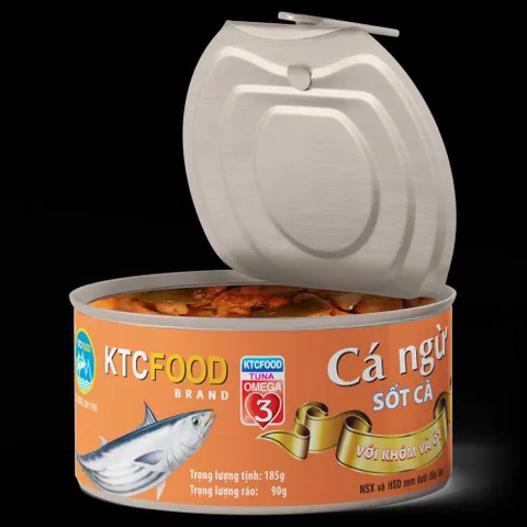 Cá Ngừ Sốt Cà Khóm Ớt KTC FOOD - Thịt Cá Ngừ Tươi Ngon, Dinh Dưỡng Cao, Tiện Lợi Mọi Lúc, Giải Pháp Bữa Ăn Nhanh Gọn