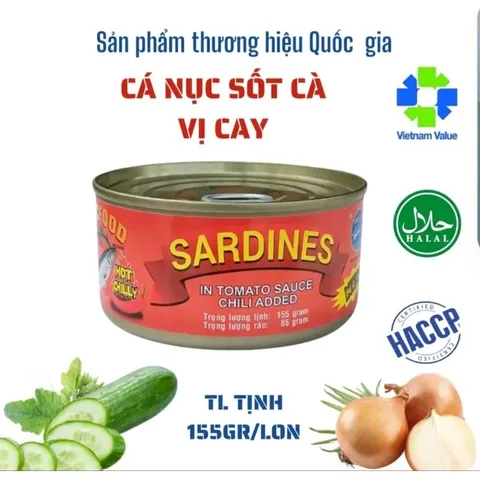 Cá Mòi Sốt Cà Chua Vị Cay KTC FOOD 155gr - Hương Vị Đậm Đà, Tiện Lợi Ăn Ngay, Không Chất Bảo Quản