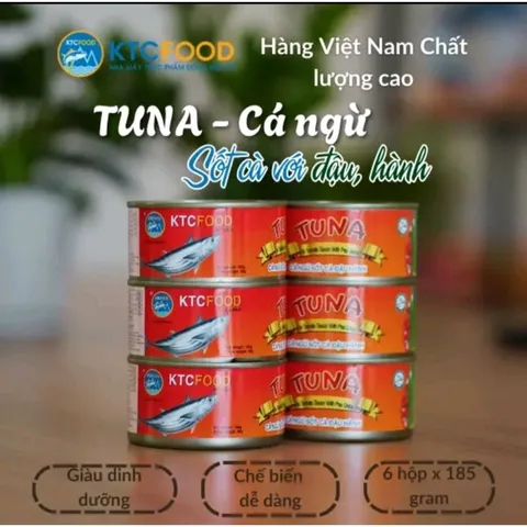 Cá Ngừ Sốt Cà Đậu Hành KTC FOOD - Hộp Thịt Cá Ngừ Tươi Ngon, Tiện Lợi Cho Bữa Ăn Nhanh Gọn, Đậm Đà Hương Vị Việt