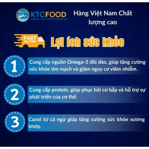 Cá Ngừ Sốt Cà Đậu Hành KTC FOOD - Hộp Thịt Cá Ngừ Tươi Ngon, Tiện Lợi Cho Bữa Ăn Nhanh Gọn, Đậm Đà Hương Vị Việt