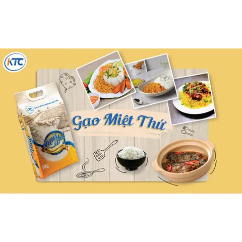 Gạo Miệt Thứ ST25 KTC - Gạo thượng hạng 5kg, hạt dẻo thơm ngon, đạt giải gạo ngon thế giới, an toàn cho sức khỏe