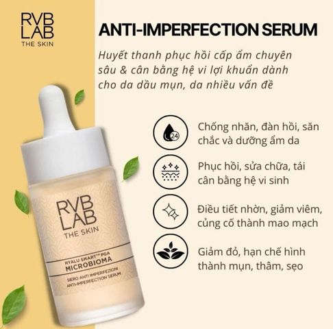 Serum Mụn RVB Hyalu Smart MICROBIOMA - Huyết Thanh Trị Mụn Chuyên Sâu, Cấp Ẩm, Ngăn Ngừa Mụn Cho Da Nhạy Cảm