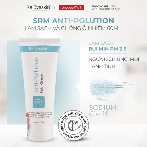 Sữa Rửa Mặt Chống Ô Nhiễm Rejuvaskin 100ml - Làm Sạch Sâu, Bảo Vệ Da Khỏi Ô Nhiễm, Phục Hồi Làn Da Khỏe Mạnh