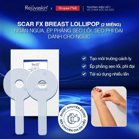 Miếng Dán Xóa Mờ Sẹo Phẫu Thuật Ngực Rejuvaskin Scar FX - Hỗ Trợ Điều Trị Sẹo Sau Phẫu Thuật, Đa Dạng Kích Thước