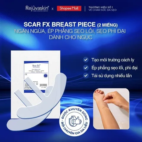 Miếng Dán Xóa Mờ Sẹo Phẫu Thuật Ngực Rejuvaskin Scar FX - Hỗ Trợ Điều Trị Sẹo Sau Phẫu Thuật, Đa Dạng Kích Thước