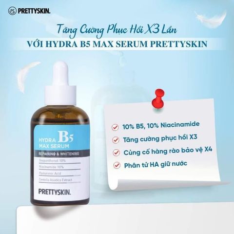 Serum Phục Hồi Dưỡng Trắng B5 Prettyskin 50ml - Giúp Làm Dịu, Cấp Ẩm, Dưỡng Da Mịn Màng, Thích Hợp Cho Mọi Loại Da