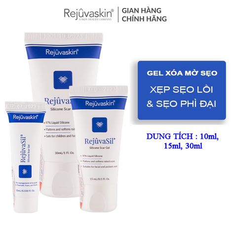 Gel Ngăn Ngừa Sẹo Rejuvasil 10ml/15ml/30ml - Giảm Sẹo Lồi, Phì Đại, Phẫu Thuật - Dễ Dàng Sử Dụng, An Toàn Cho Da Nhạy Cảm