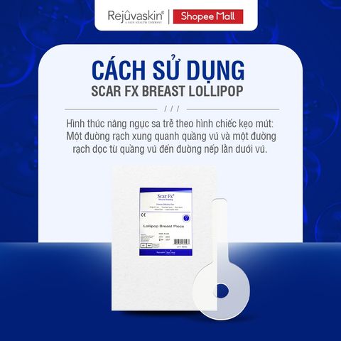 Miếng Dán Xóa Mờ Sẹo Phẫu Thuật Ngực REJUVASKIN Scar FX Breast Lollipop - Chăm Sóc Da Chuyên Sâu, Hàng Nhập Khẩu Mỹ
