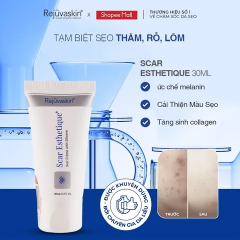 Kem Xóa Sẹo Thâm Scar Esthetique 30ml - Lấp Đầy Sẹo Rỗ, Sẹo Lõm Đến Từ Rejuvaskin USA, Giúp Làm Sáng Da và Cải Thiện Vết Sẹo