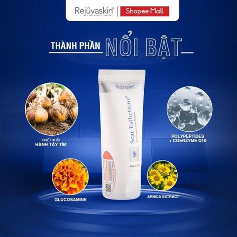 Kem làm mờ Sẹo Scar Esthetique Rejuvaskin 10ml - Chuyên dùng cho sẹo thâm, sẹo rỗ, ngăn ngừa sẹo lồi, an toàn cho mọi loại da