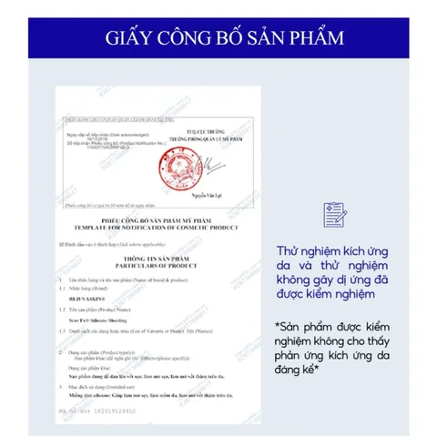 Miếng Dán Sẹo Lồi Scar FX 25x30cm Rejuvaskin - Giúp Làm Mờ và Xẹp Sẹo Phì Đại, An Toàn cho Mọi Loại Da, Sản Xuất tại Mỹ