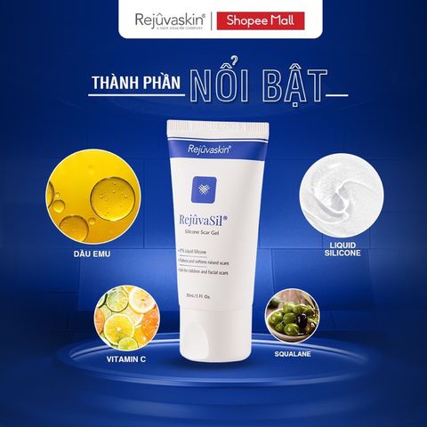 Gel Silicone Ngăn Ngừa Sẹo RejuvaSil 30ml - Làm Xẹp Sẹo Lồi, Phục hồi Da, An Toàn Cho Trẻ Em, Giảm Ngứa, Kích Ứng