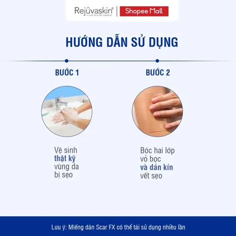 Miếng Dán Làm Xẹp Sẹo Lồi REJUVASKIN Scar FX - Giảm sẹo, Chăm sóc da, Silicone Y Tế, Phục hồi vết thương hiệu quả