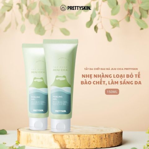Tẩy Da Chết Rau Má Prettyskin 150ml - Gel Tẩy Da Nhẹ Nhàng Cho Mọi Loại Da, Giúp Lấy Đi Tế Bào Chết, Kiểm Soát Bã Nhờn và Cải Thiện Da Xỉn Màu