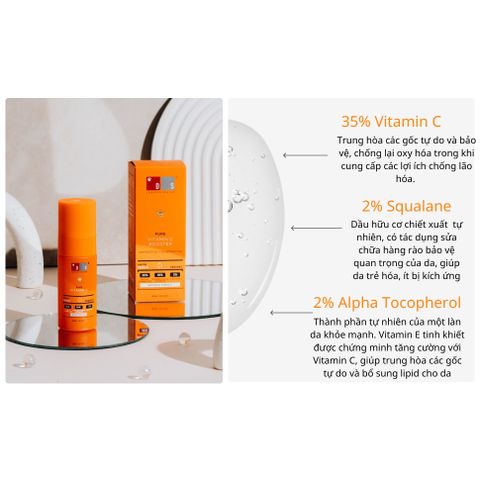 Serum làm sáng da, trẻ hóa PURE VITAMIN C 35% 30ML của Ds Laboratories (Mỹ)