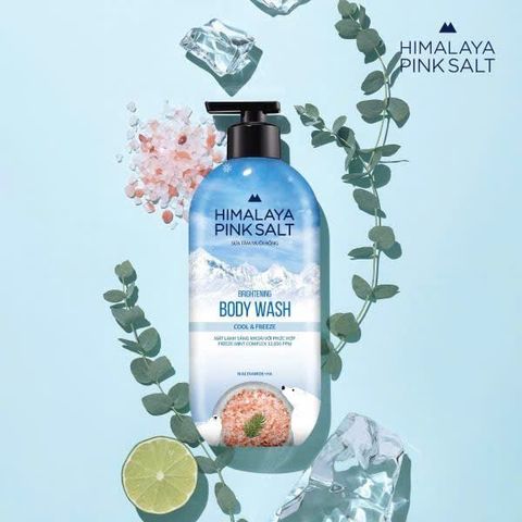 Sữa Tắm Muối Hồng Himalaya Mát Lạnh Thư Giãn 800g - Giúp Làm Dịu Da và Sảng Khoái Màu Mát Lạnh