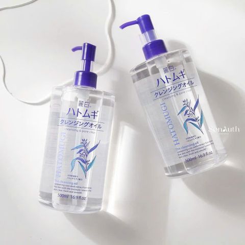 Dầu Tẩy Trang Reihaku Hatomugi 500ml - Cleansing Oil Nhật Bản Giúp Cấp Ẩm, Làm Sạch Sâu và Dưỡng Da
