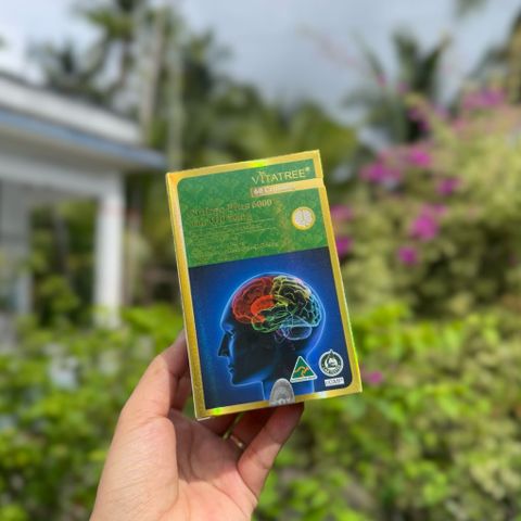 [Nhập khẩu] Viên uống bổ não Vitatree Ginkgo Plus 6000 with Q10 50mg hộp 60 viên - dii.