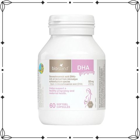 Viên uống DHA Bioisland cho bà bầu 60 viên - Hỗ trợ phát triển trí não và thị giác cho thai nhi, tăng cường sức khỏe mẹ bầu