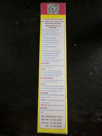 Siro Phong Tê Cốt Thống Thủy 280ml - Giảm Đau Nhức Xương Khớp Hiệu Quả, Hỗ Trợ Điều Trị Phong Thấp, Thấp Khớp Từ Thiên Nhiên