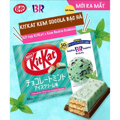 KitKat Choco Mint Nhật Bản - Socola Bạc Hà Gói 7 Viên Thơm Ngon Mát Lành, Snack Khó Cưỡng Cho Mọi Dịp