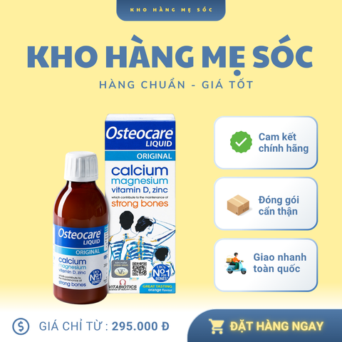 Siro Bổ Sung Canxi Osteocare 200ml - Chăm Sóc Xương Cho Trẻ, Dạng Lỏng Vị Cam Dễ Uống, Phù Hợp Cho Trẻ Từ 1 Tuổi