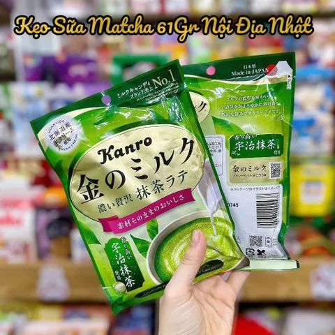 Kẹo Sữa Trà Xanh Kanro Nhật Bản – Golden Milk Candy Matcha Latte 70g