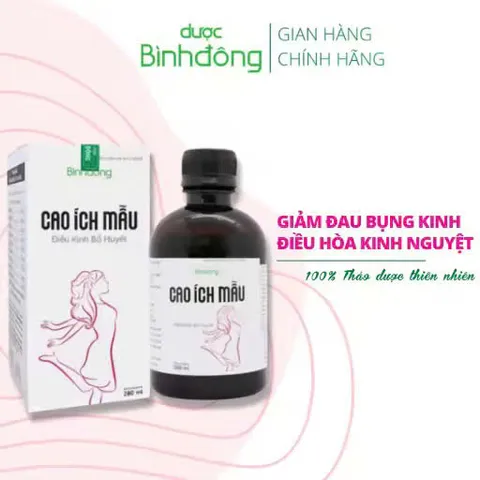 Bình Đông Cao Ích Mẫu 280ml - Thực Phẩm Chức Năng Hỗ Trợ Bổ Huyết, Giảm Đau Bụng Kinh và Điều Hòa Kinh Nguyệt cho Phụ Nữ