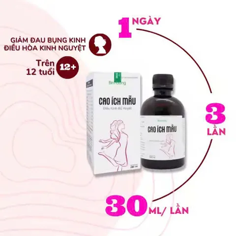 Bình Đông Cao Ích Mẫu 280ml - Thực Phẩm Chức Năng Hỗ Trợ Bổ Huyết, Giảm Đau Bụng Kinh và Điều Hòa Kinh Nguyệt cho Phụ Nữ