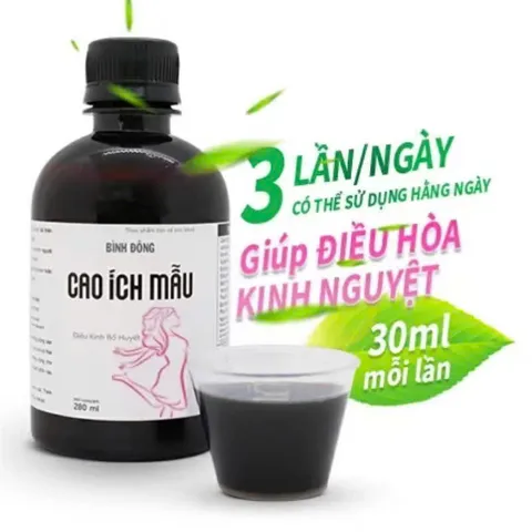 Bình Đông Cao Ích Mẫu 280ml - Thực Phẩm Chức Năng Hỗ Trợ Bổ Huyết, Giảm Đau Bụng Kinh và Điều Hòa Kinh Nguyệt cho Phụ Nữ