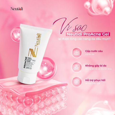 Bộ Chăm Sóc Da NEUTIDI: Sữa Rửa Mặt Giảm Mụn và Gel Dưỡng Ẩm Nhật Bản - Giải Pháp Hoàn Hảo Cho Da Dầu Mụn